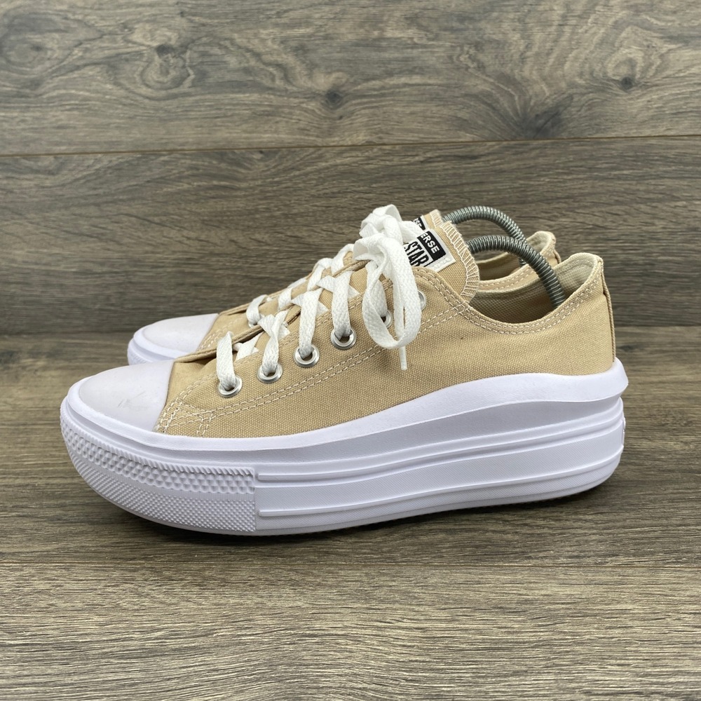Converse Chuck Taylor All Star Move Women 7.5 Khaki Tan Platform A07580C